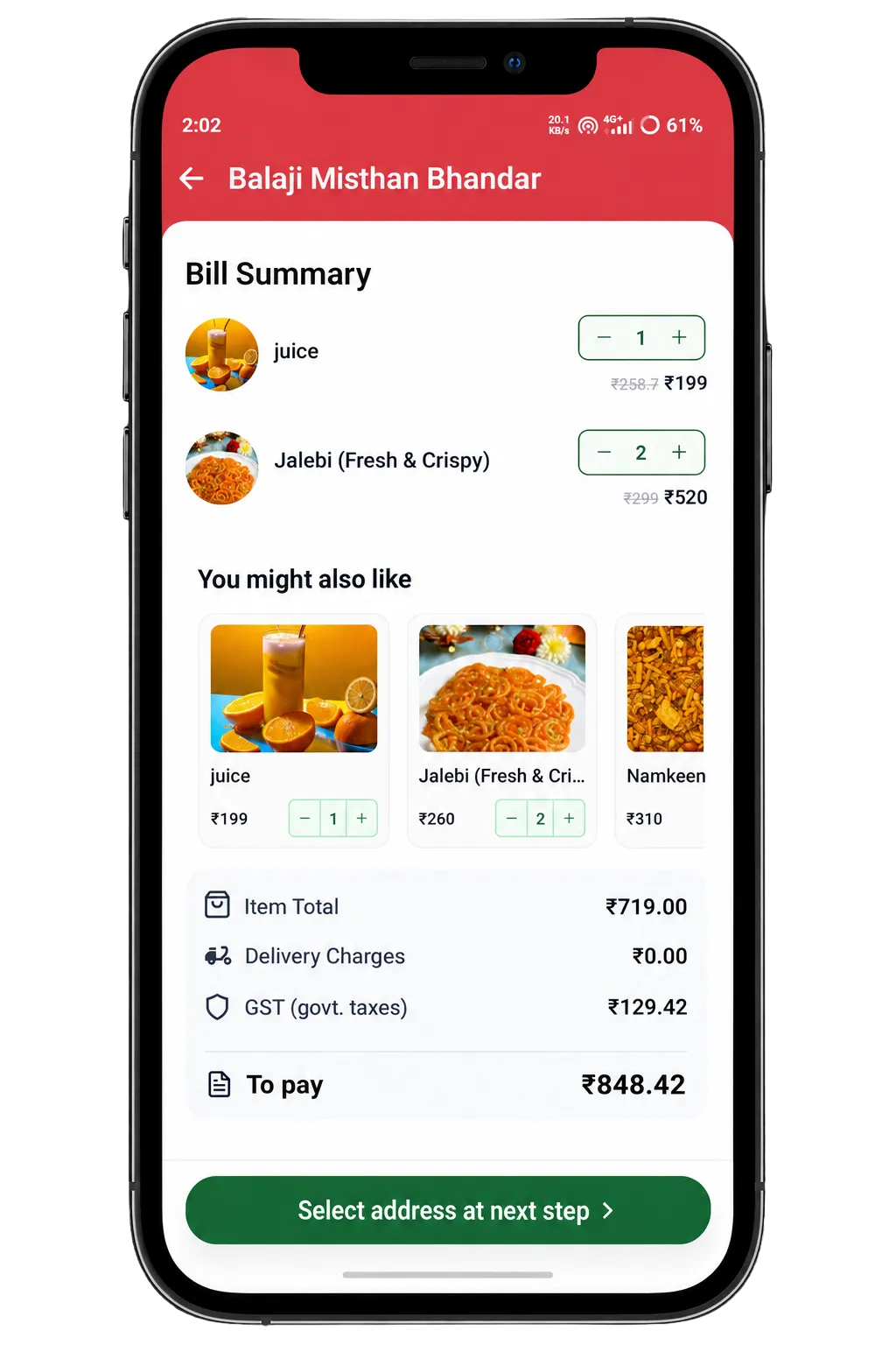 Bitezor Food Delivery App - Live Order Tracking